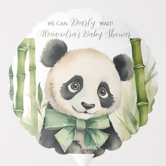 Baby Panda Bear Gender Neutral Baby Shower Balloon (Front)