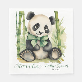 Baby Panda Bear Gender Neutral Baby Shower Napkins