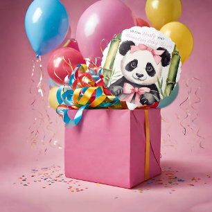 Baby Panda Bear Girls Baby Shower Balloon