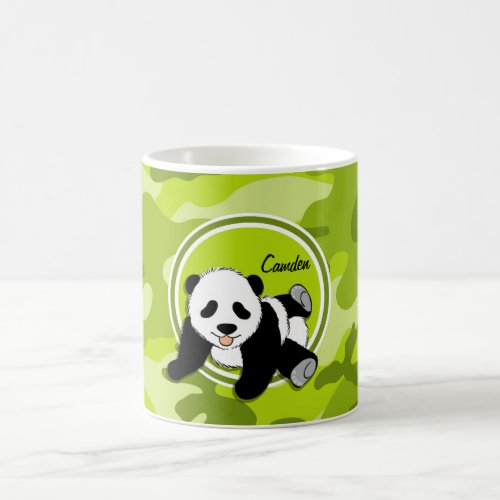 Baby Panda bright green camo camouflage Coffee Mug