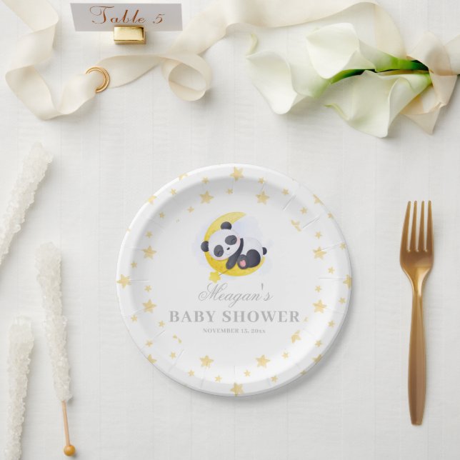 Baby Panda Brunch Baby Shower Paper Plates (Wedding)