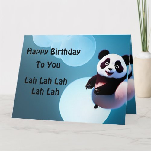 Baby Panda Bubbles Jumbo Birthday Card