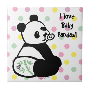 Pandas Baby Decorative Ceramic Tiles Zazzle