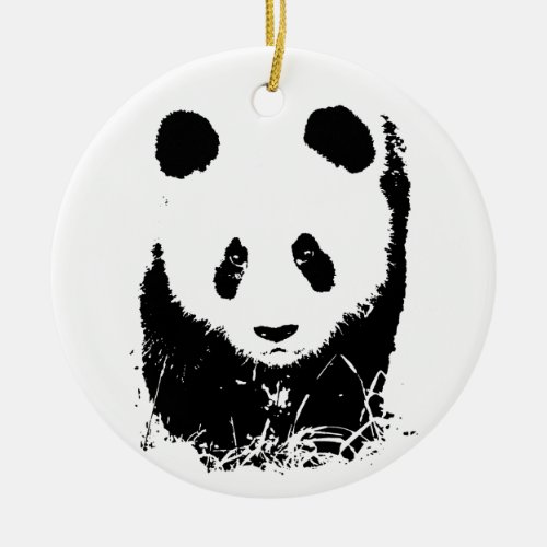 Baby Panda Ceramic Ornament