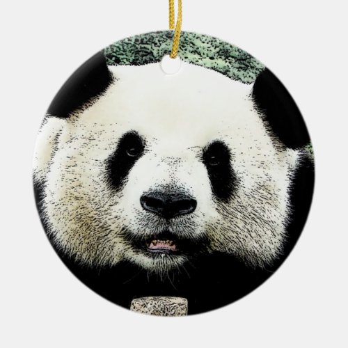 Baby Panda Ceramic Ornament