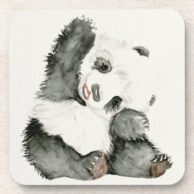 Baby Panda | Cute & Furry Beverage Coaster (Front)