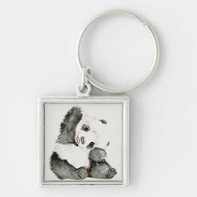 Baby Panda | Cute & Furry Keychain (Front)