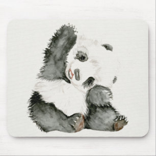 Baby Panda Cute & Furry Mouse Pad