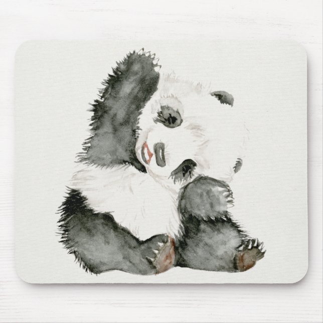 Baby Panda | Cute & Furry Mouse Pad (Front)