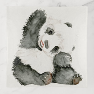 Baby Panda Cute & Furry Trinket Tray