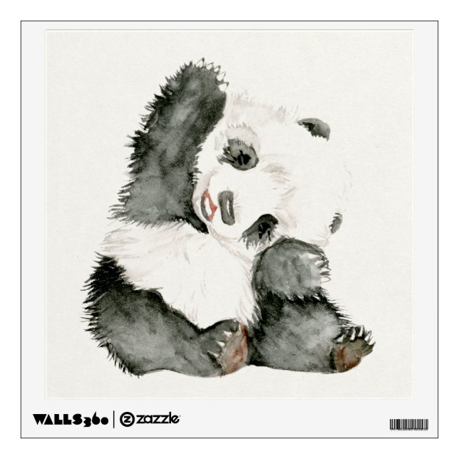Baby Panda | Cute & Furry Wall Decal (Front)
