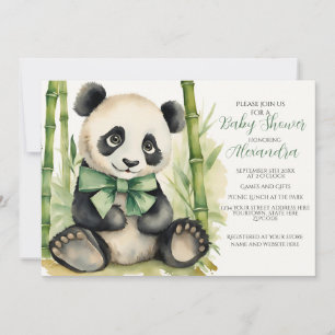 Baby Panda Gender Neutral Baby Shower Invitation