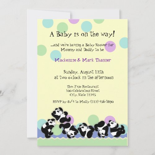 Baby Panda Mania Custom Announcements