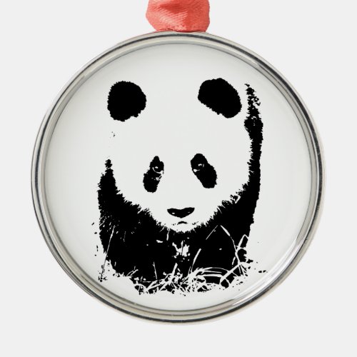 Baby Panda Metal Ornament