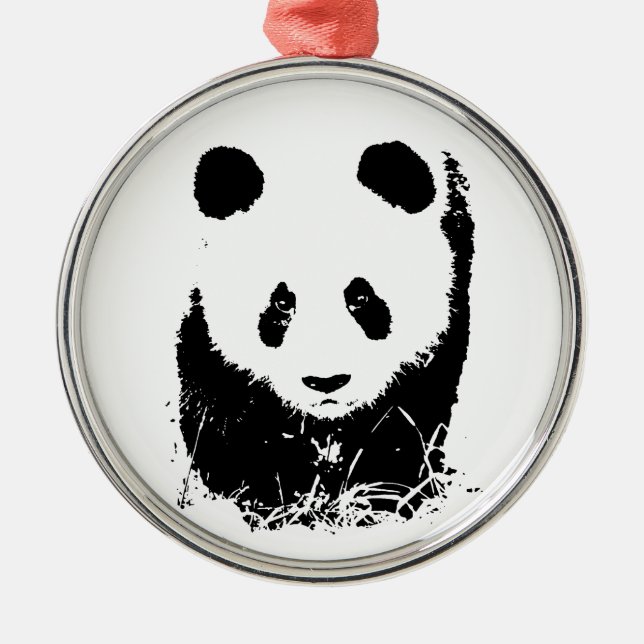 Baby Panda Metal Ornament (Front)