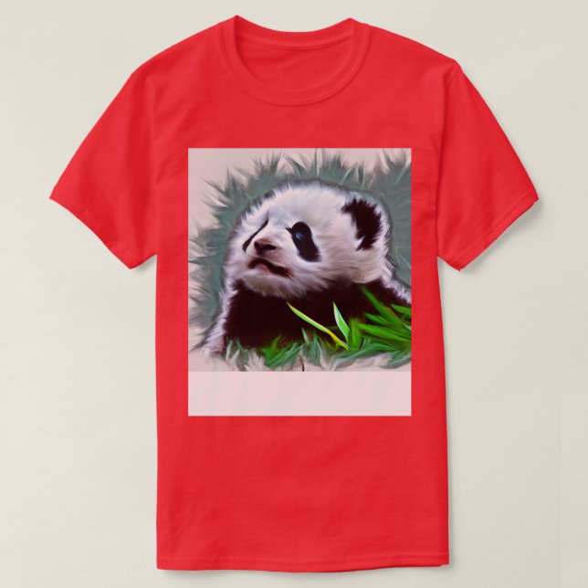 Baby Panda Painting T-Shirt (Design Front)