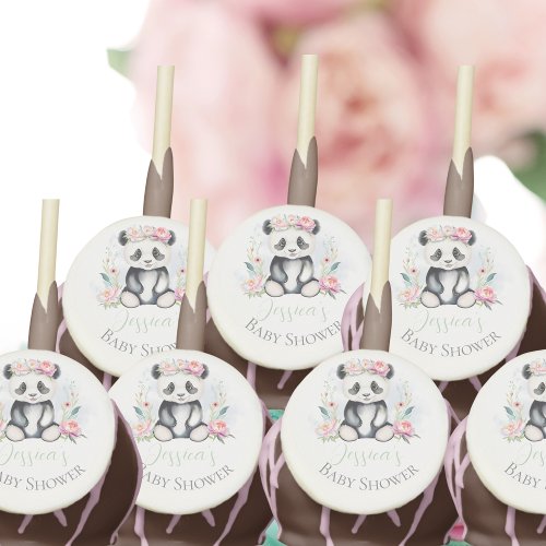 Baby Panda Peonies Jungle Baby Shower Cake Pops