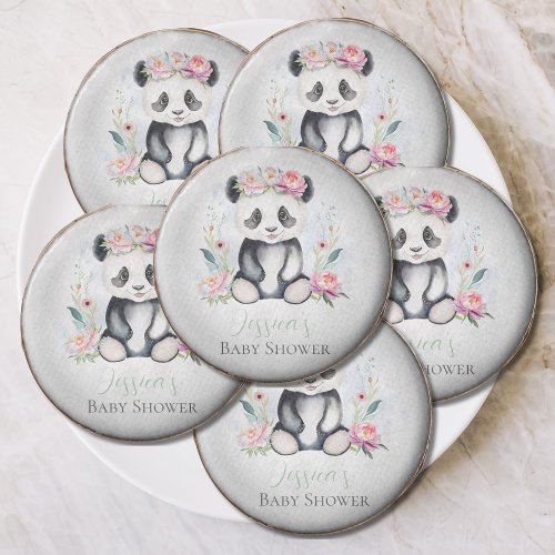 Baby Panda Peonies Jungle Baby Shower Chocolate Covered Oreo