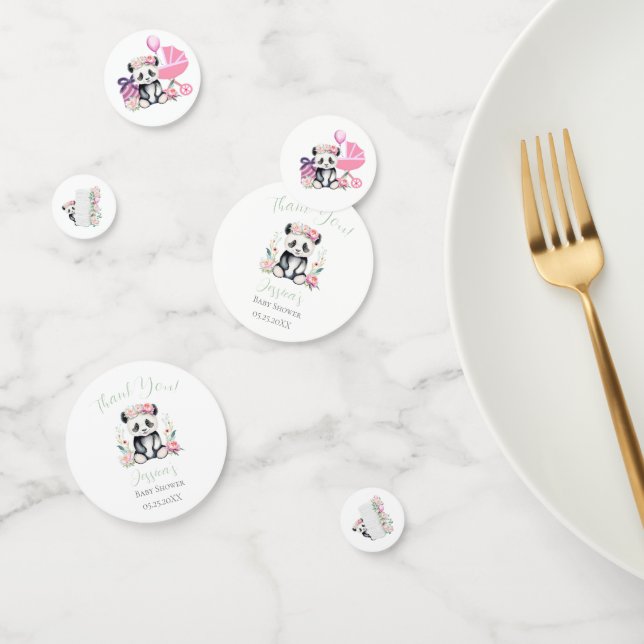 Baby Panda Peonies Jungle Baby Shower Confetti (Group)