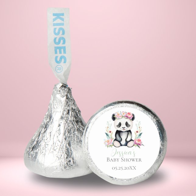 Baby Panda Peonies Jungle Baby Shower Hershey®'s Kisses® (Creator Uploaded)