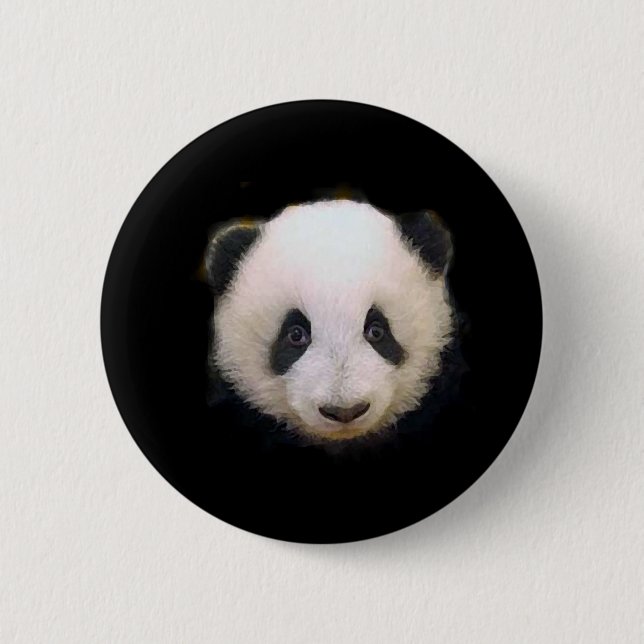 Baby Panda Pinback Button (Front)