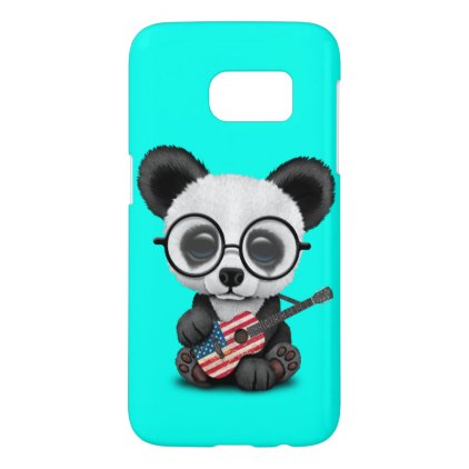 Baby Panda Playing American Flag Guitar Samsung Galaxy S7 Case