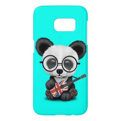 Baby Panda Playing British Flag Guitar Samsung Galaxy S7 Case