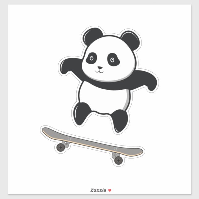 Baby Panda Skateboard Sticker (Sheet)