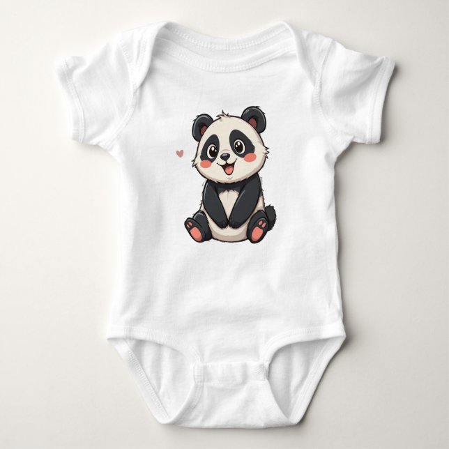 Baby Panda T-Shirt Bodysuit (Front)