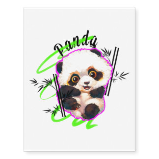 Baby Panda Temporary Tattoos