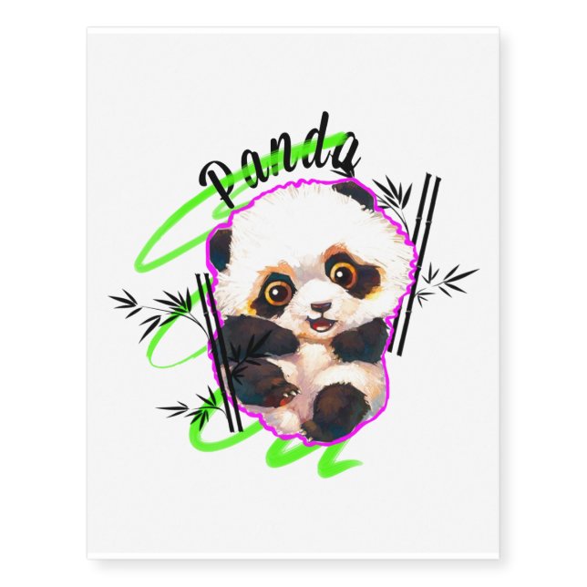 Baby Panda Temporary Tattoos (Front)