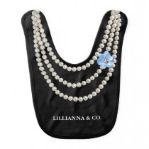 BABY Paris Theme Party Personalized Elegant Pearls Baby Bib BABY Paris Theme Party Personalized Elegant Pearls Baby Bib