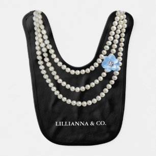 BABY Paris Theme Party Personalized Elegant Pearls Bib