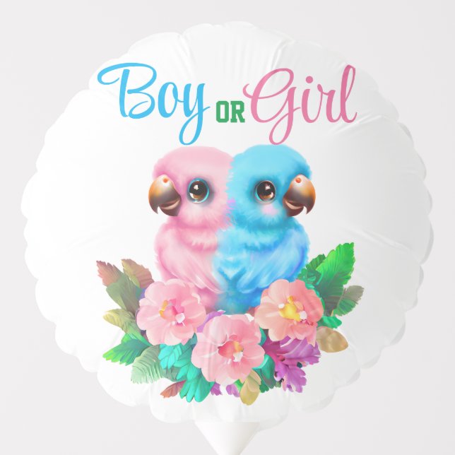 Baby Parrot Twins Balloon (Front)