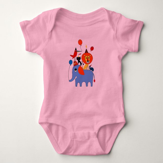 Baby Party Animal Baby Bodysuit (Front)