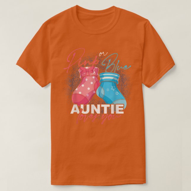 Baby Party Aunt Gender Reveal Party Auntie Gender  T-Shirt (Design Front)