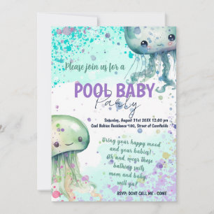 Baby party - Jelly fishes Invitation