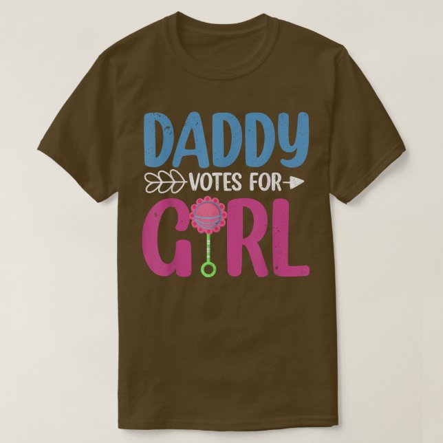 Baby Party Team Girl Future Daddy Baby Shower Gend T-Shirt (Design Front)