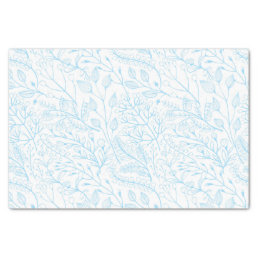 Baby Pastel Light Blue Floral Elegant Wedding   Tissue Paper