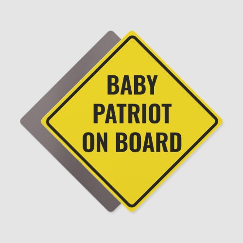 Baby Patriot On Board car magnet