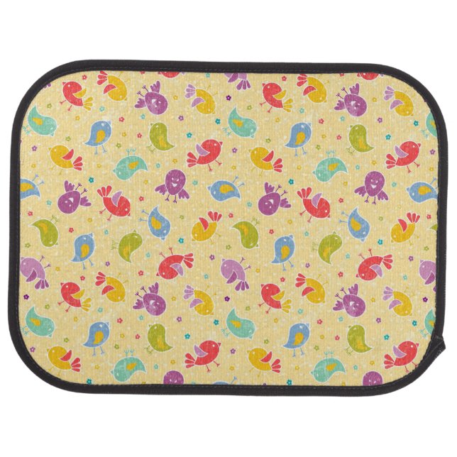 Baby pattern with cute birds car floor mat (Rear)