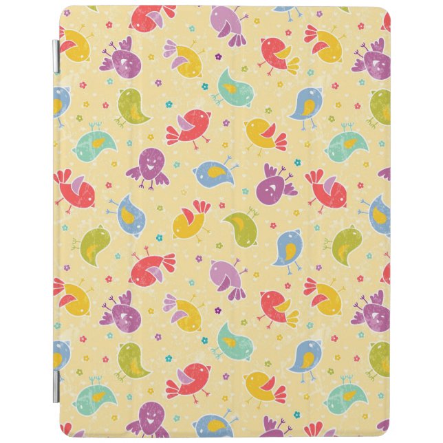 Baby pattern with cute birds iPad smart cover (Front)
