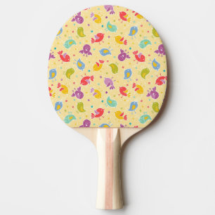 Baby pattern with cute birds Ping-Pong paddle