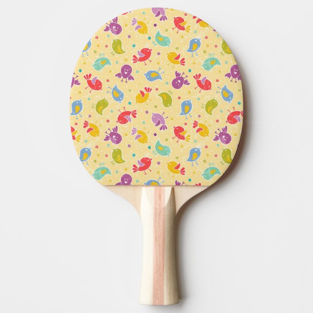 Baby pattern with cute birds Ping-Pong paddle (Front)