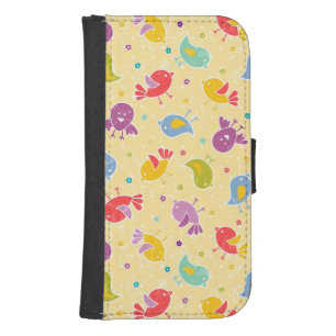 Baby pattern with cute birds phone wallet