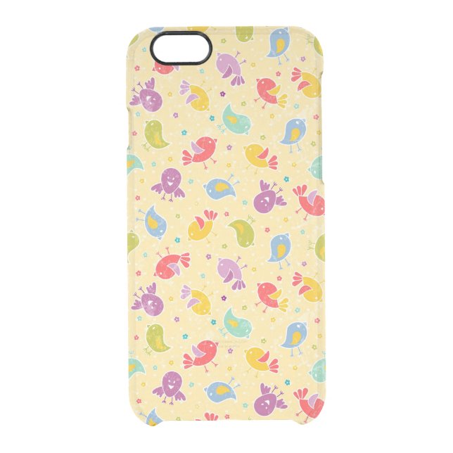 Baby pattern with cute birds uncommon iPhone case (Back)