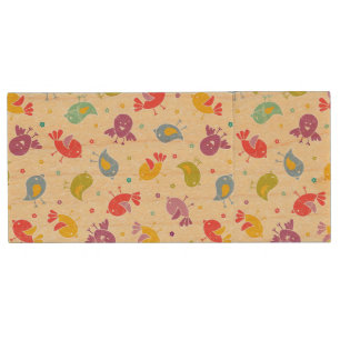 Baby pattern with cute birds wood USB flash drive