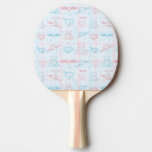 baby pattern with teddy bear ping pong paddle
