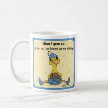 Baby Peacock Handsome As Daddy Coffee Mug by creationhrt at Zazzle