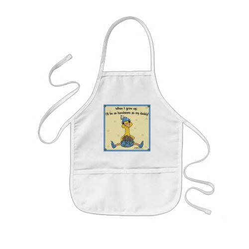 Baby Peacock Handsome as daddy Kids Apron